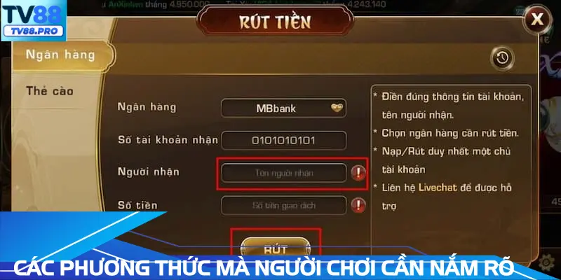 Các phương thức mà người chơi cần nắm rõ nhất