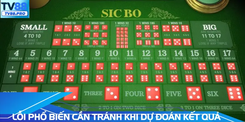 Lỗi phổ biến cần tránh khi thực hiện dự đoán kết quả